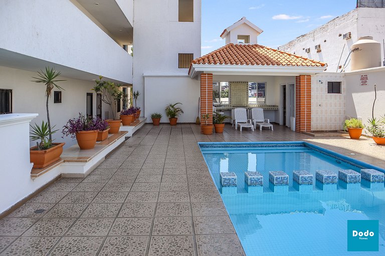 Departamento en Mazatlan con vista al mar y piscina