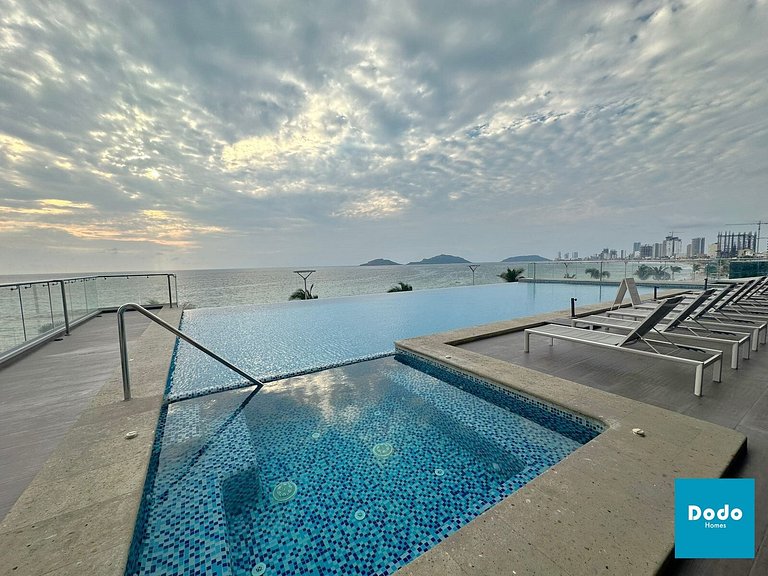 Departamento en Mazatlan frente al mar y alberca común #201