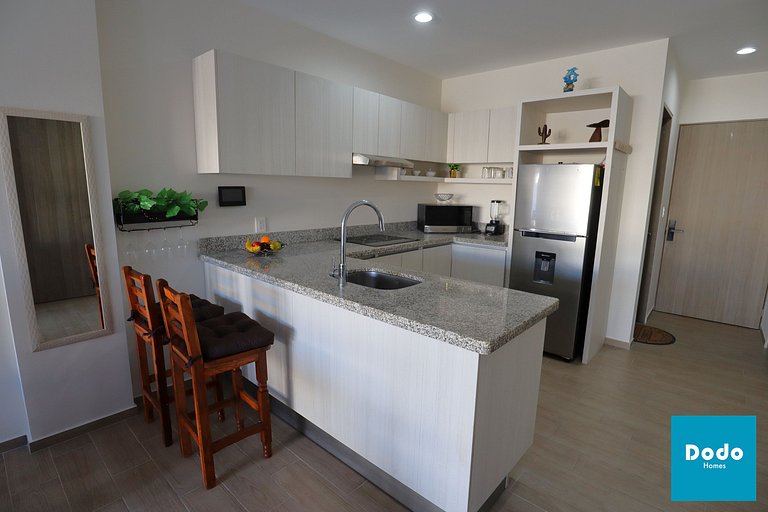 Departamento en Mazatlan con alberca a 3 min de playa olas a