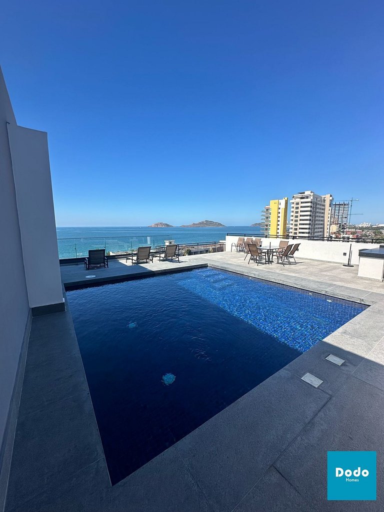 Departamento en Mazatlan con piscina a 1 cuadras de la playa