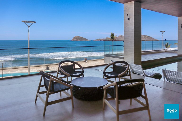 Departamento en Mazatlan con vista al mar en el malecón #16D