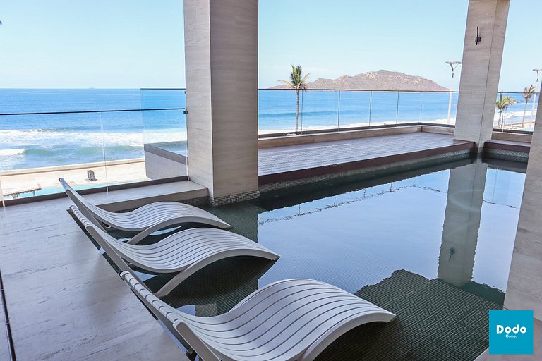 Departamento en Mazatlan con vista al mar en el malecón #16D