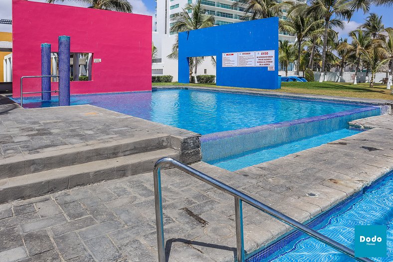 Departamento en Mazatlan con acceso a la playa y alberca com