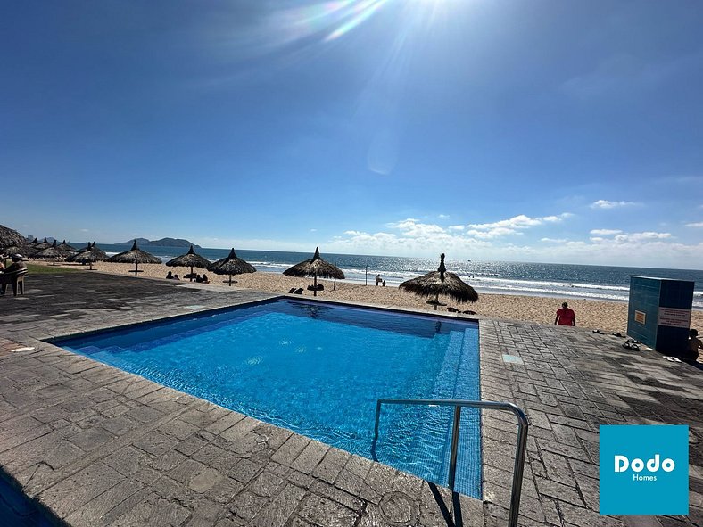 Departamento en Mazatlan con acceso a la playa y alberca com